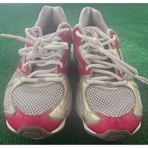 Reebok Women's Athletic Running Shoes Pink Silver Mesh Lace Up Sneakers‎ Size 7